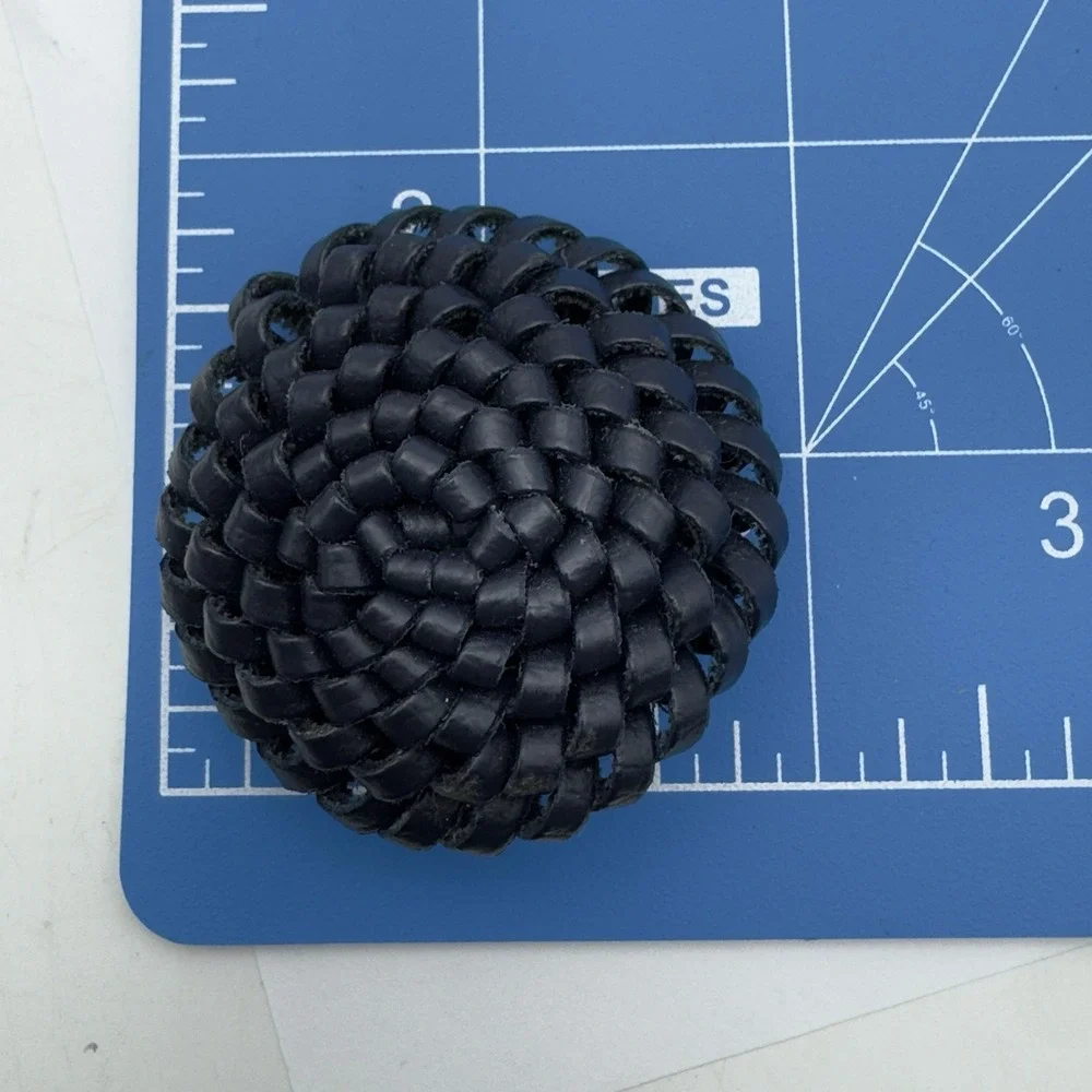 MUSI SHOE CLIPS Pair Genuine Vintage Navy Blue Round Looped Design 2